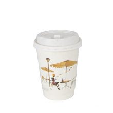 Manufacture price customize logo design hot paper cup for tea and coffee take away cups with lids